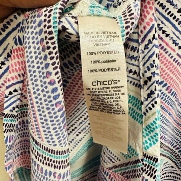 Chico’s Rainbow Dots Easy Kimono Jacket Size Medium - Picture 10 of 13